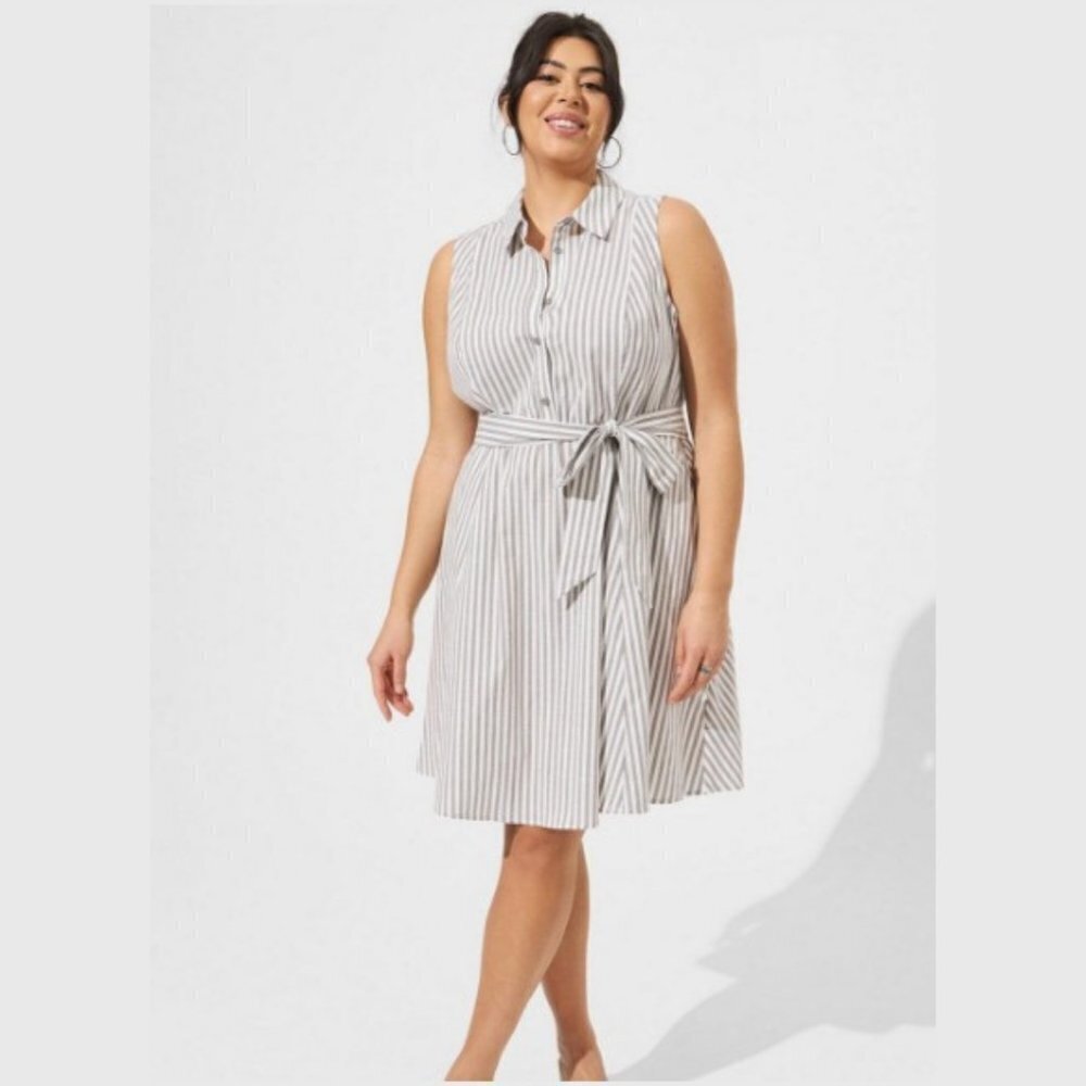 Torrid Women's Poplin Collared Shirt Dress - 00